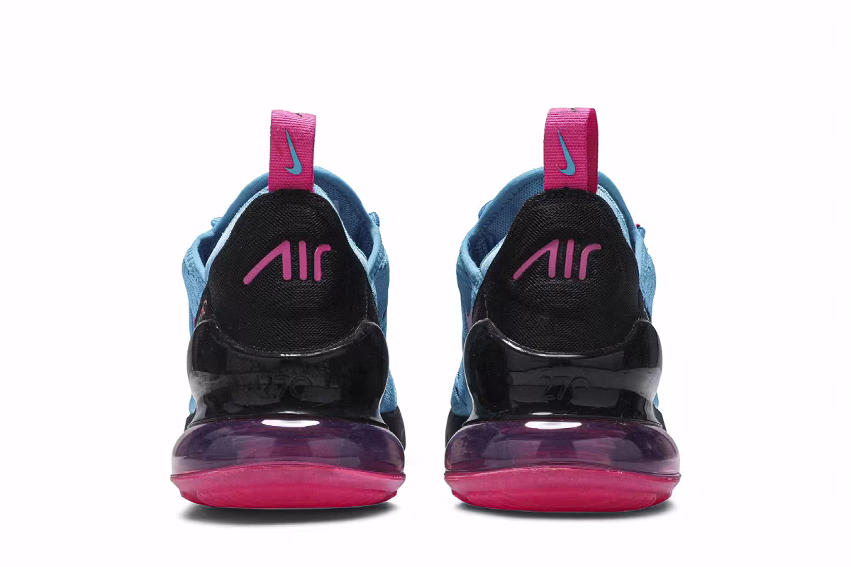 Nike Air Max 270 GS Light Blue Fury Fuchsia, view 7