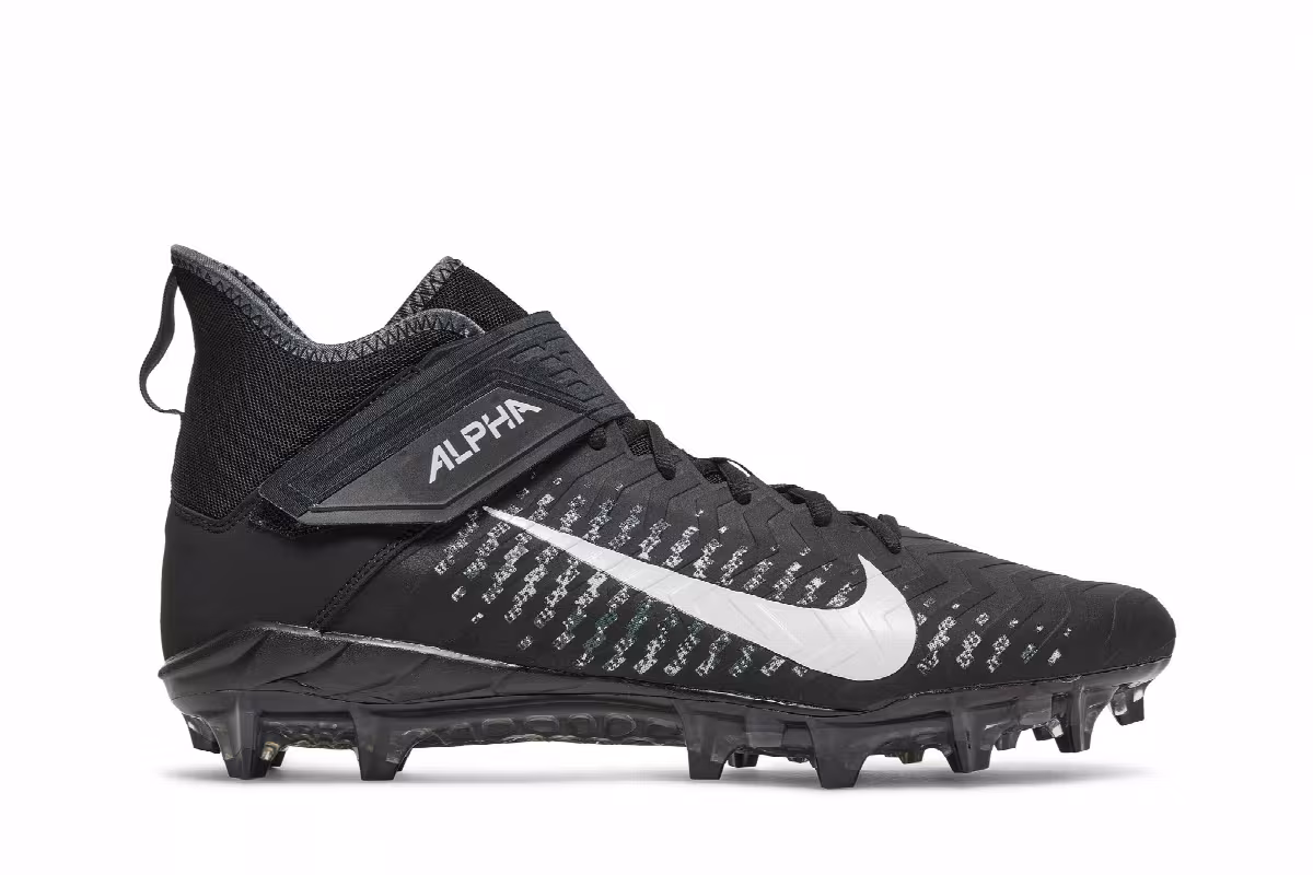 Nike Alpha Menace Pro 2 Mid Black White, view 2