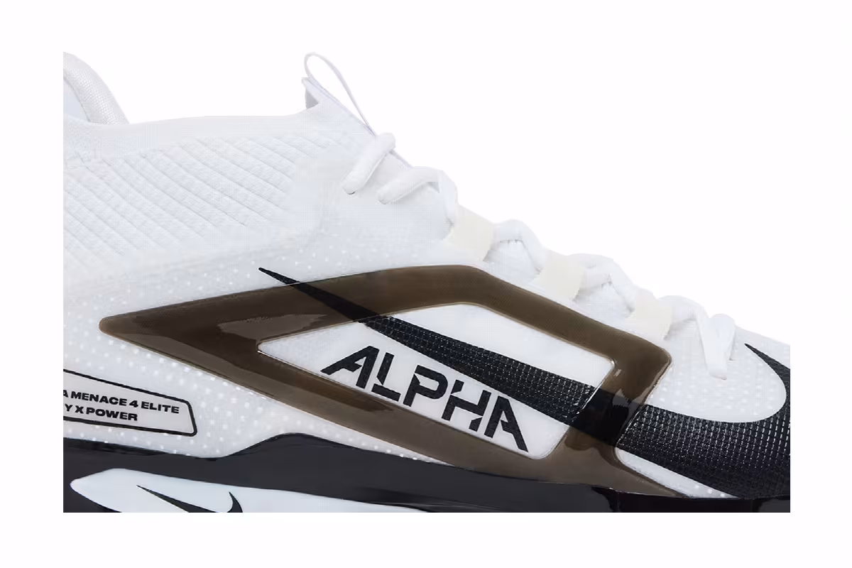 Nike Alpha Menace Elite 4 White Black, view 3