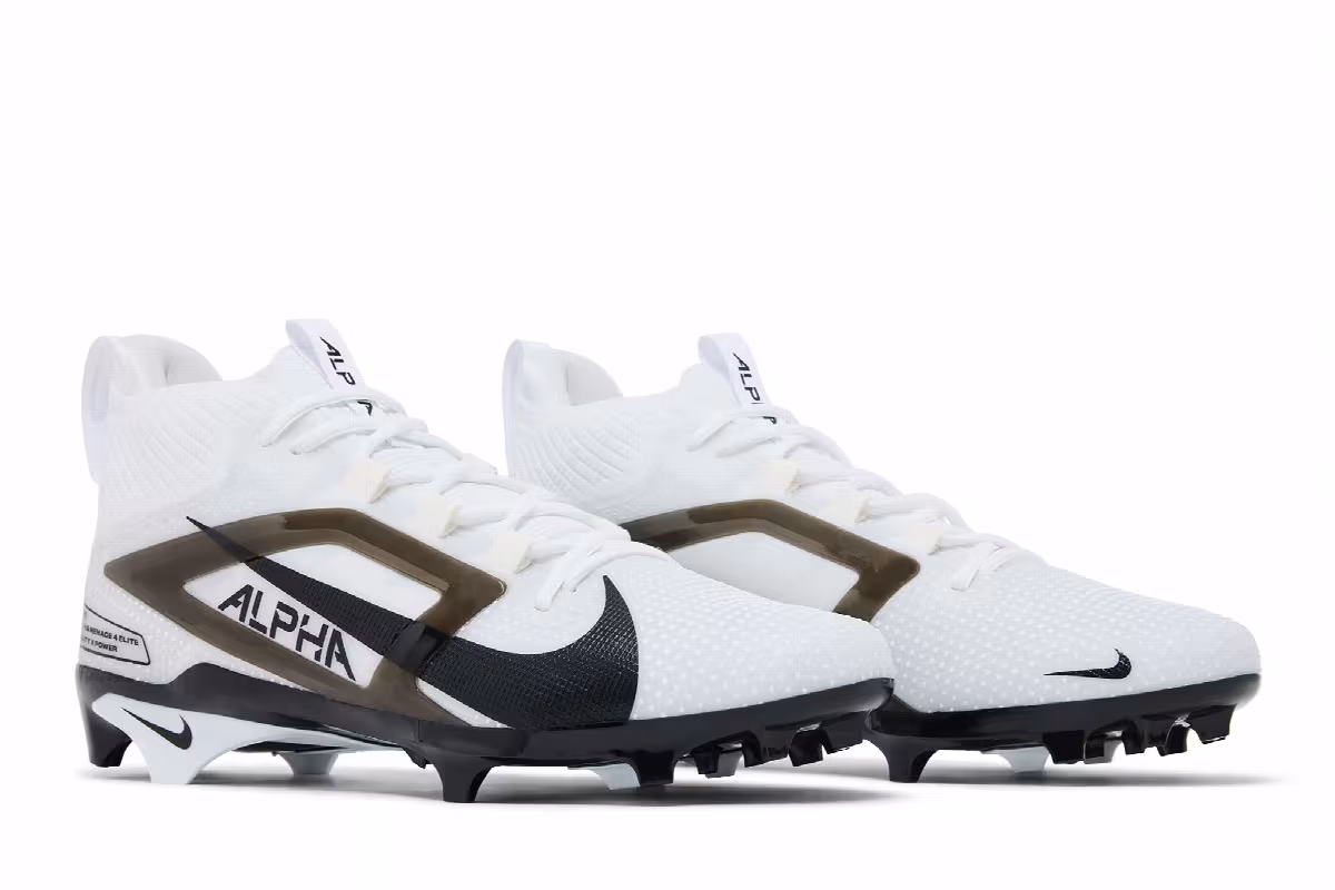 Nike Alpha Menace Elite 4 White Black, view 9
