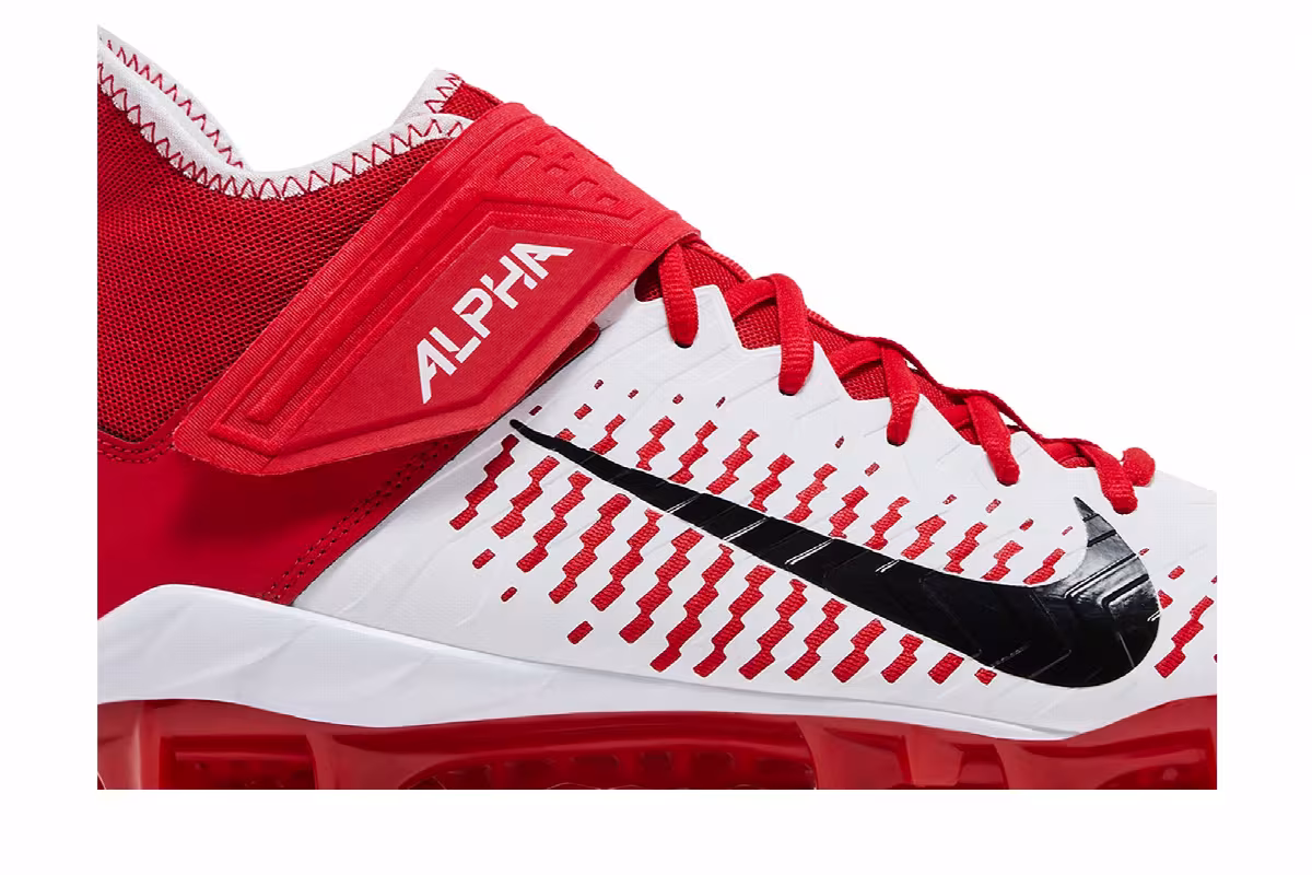 Nike Alpha Menace Pro 2 Mid White University Red, view 3