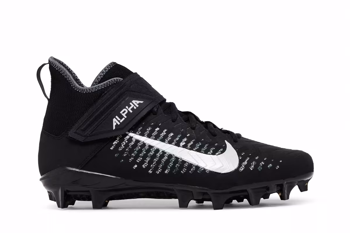 Nike Alpha Menace Pro 2 Wide Black White, view 2