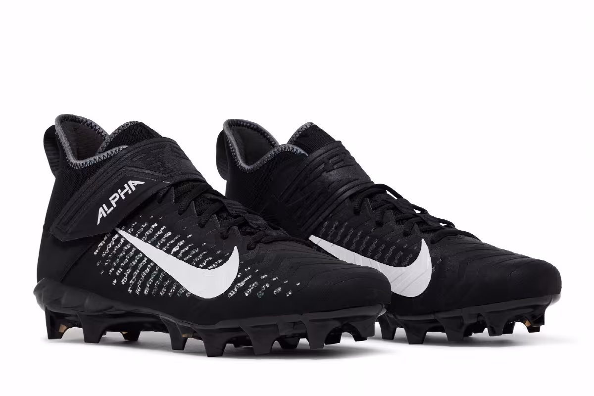 Nike Alpha Menace Pro 2 Wide Black White, view 9