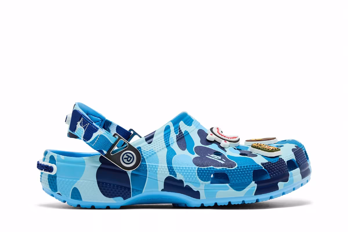 BAPE x Crocs Classic Clog ABC Camo - Blue, view 2