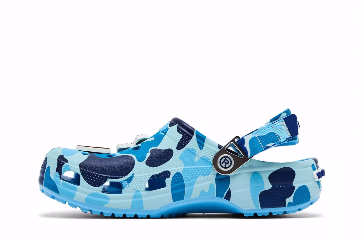 BAPE x Crocs Classic Clog ABC Camo - Blue, view 4
