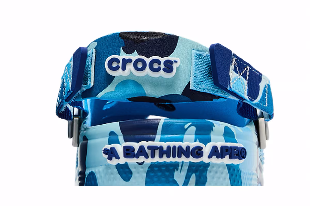 BAPE x Crocs Classic Clog ABC Camo - Blue, view 8