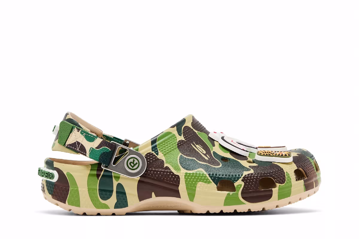 BAPE x Crocs Classic Clog ABC Camo - Green, view 2