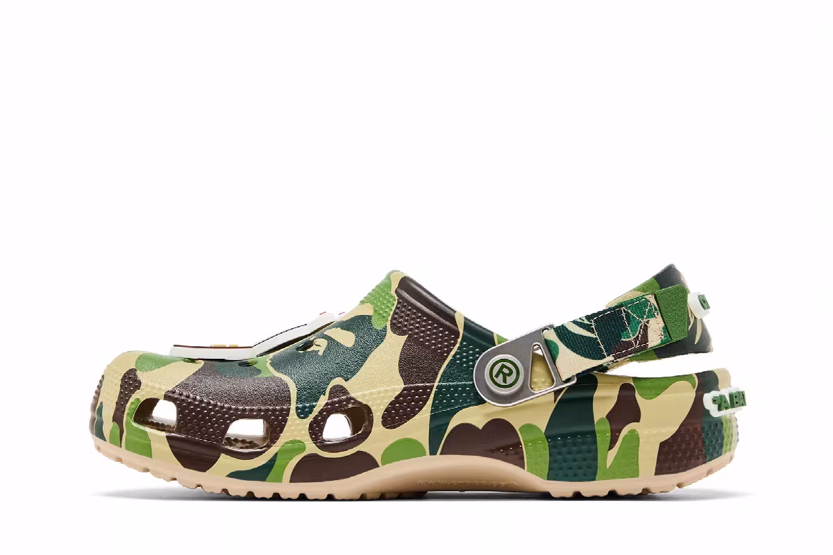 BAPE x Crocs Classic Clog ABC Camo - Green, view 4