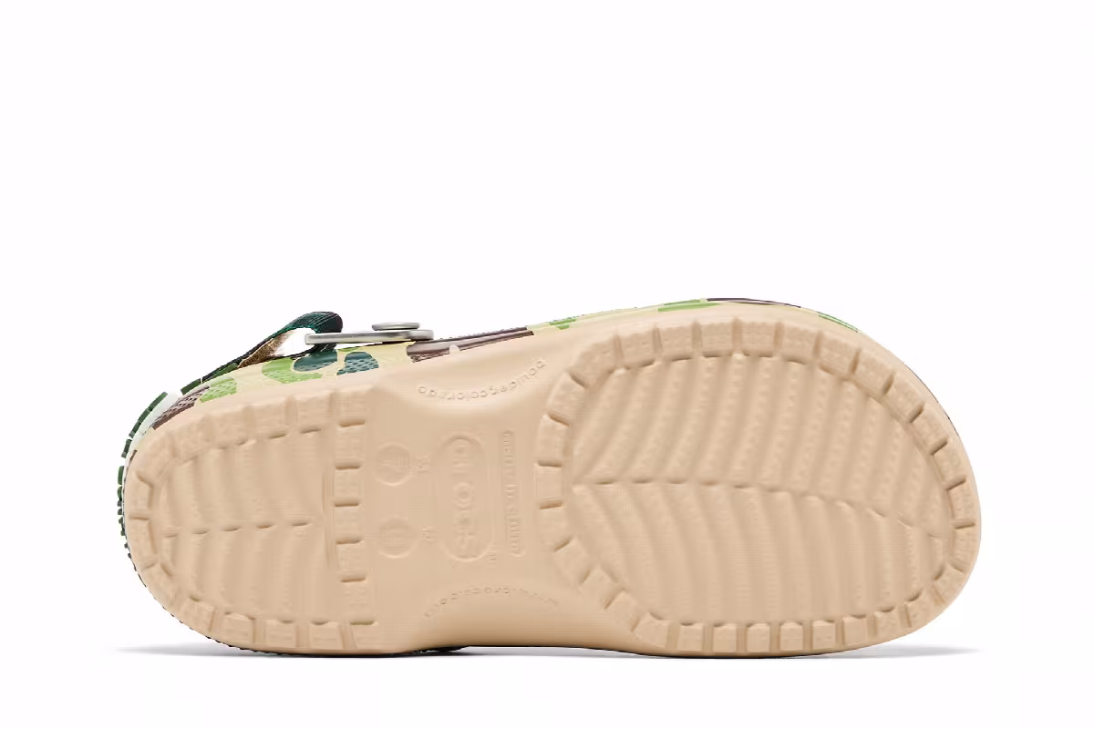 BAPE x Crocs Classic Clog ABC Camo - Green, view 5