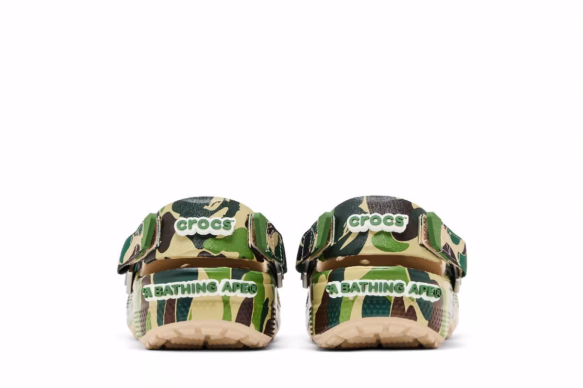 BAPE x Crocs Classic Clog ABC Camo - Green, view 7