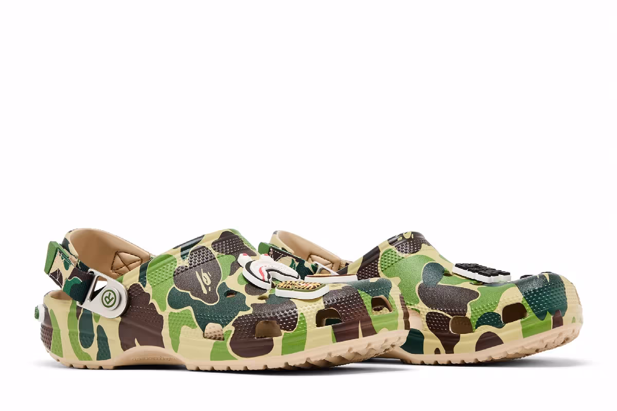 BAPE x Crocs Classic Clog ABC Camo - Green, view 9