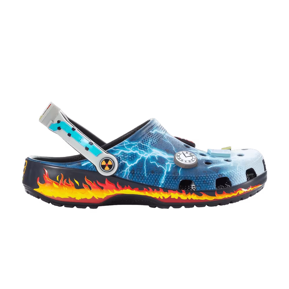 Back to The Future x Crocs Classic Clogs Lightning Blue Flame