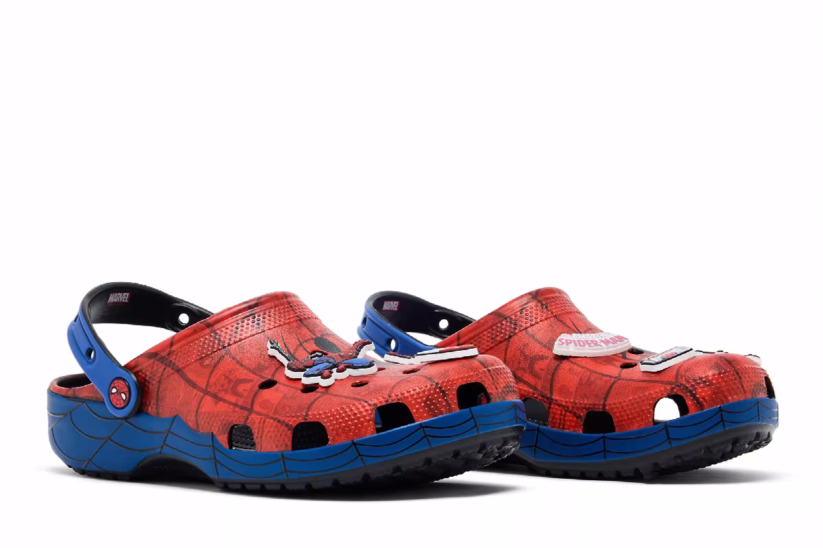 Marvel x Crocs Classic Clog Spiderman Web, view 9