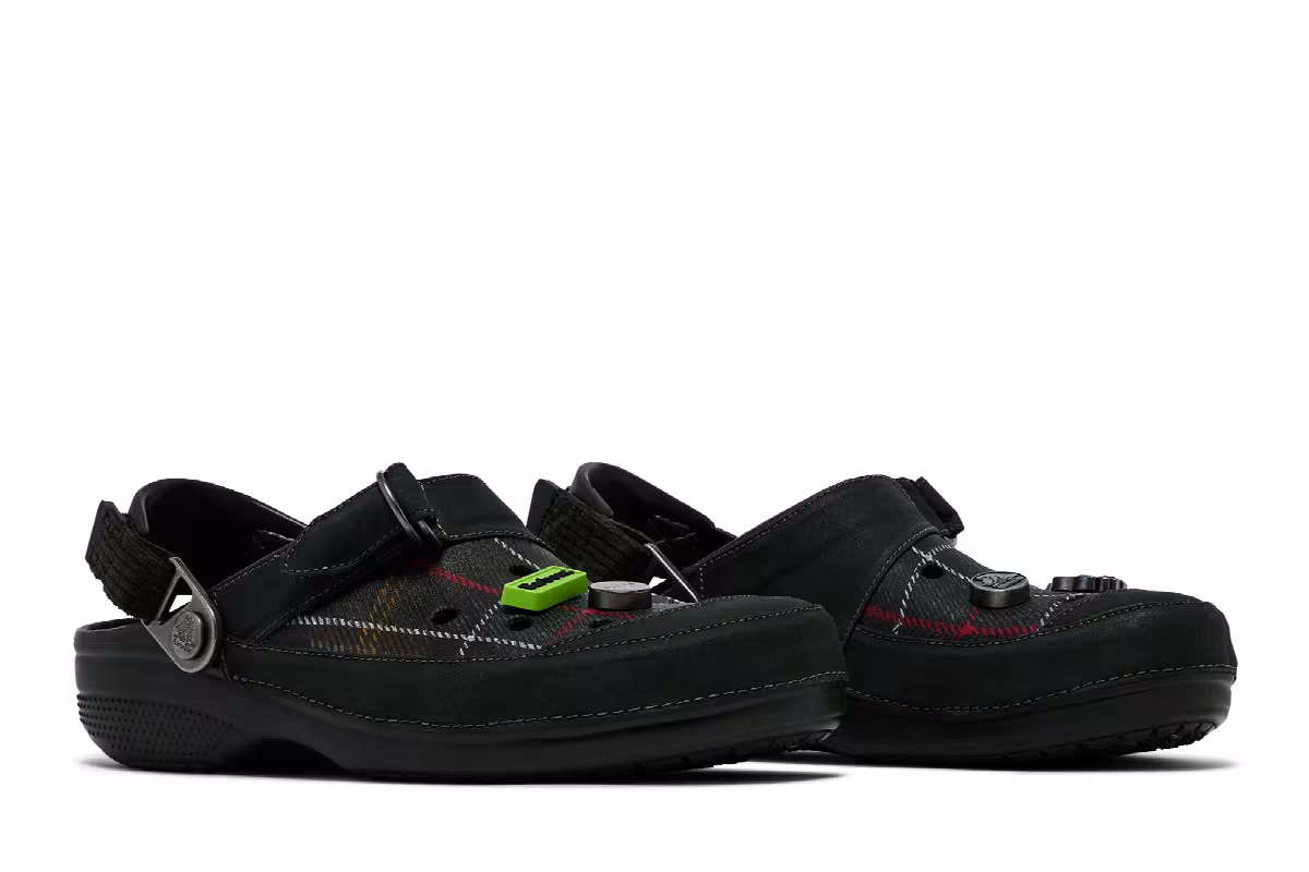 Barbour x Crocs Classic Clog Kelp Plaid, view 9