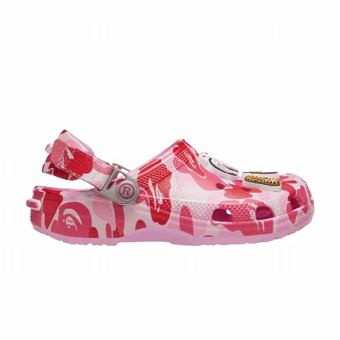 BAPE x Crocs Classic Clog Kids 'ABC Camo - Pink'