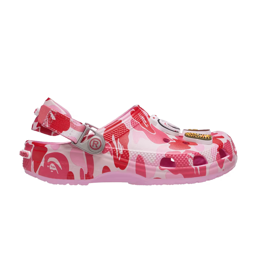 BAPE x Crocs Classic Clog Kids ABC Camo - Pink
