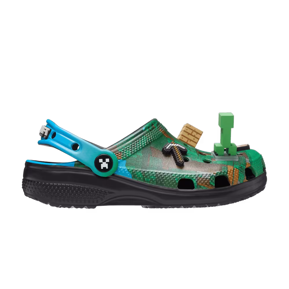 Minecraft x Crocs Classic Clog Kids Green Blue
