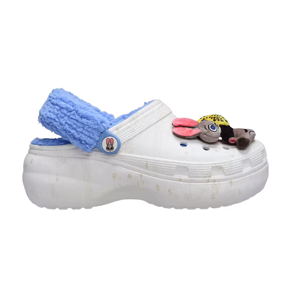 Disney Zoo Topia 2 x Crocs Women's Classic Platform Clog White Blue
