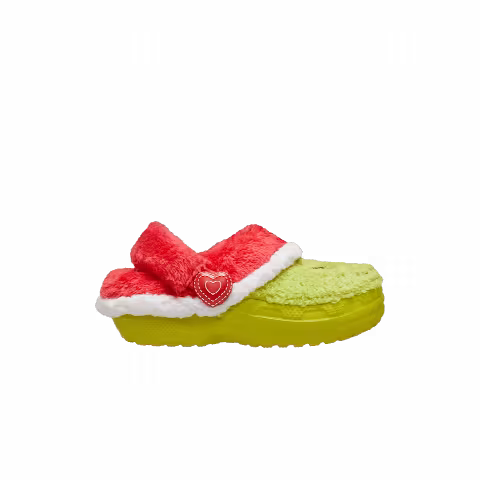 The Grinch x Crocs Classic Lined Clog Toddler 'Stealing Christmas'