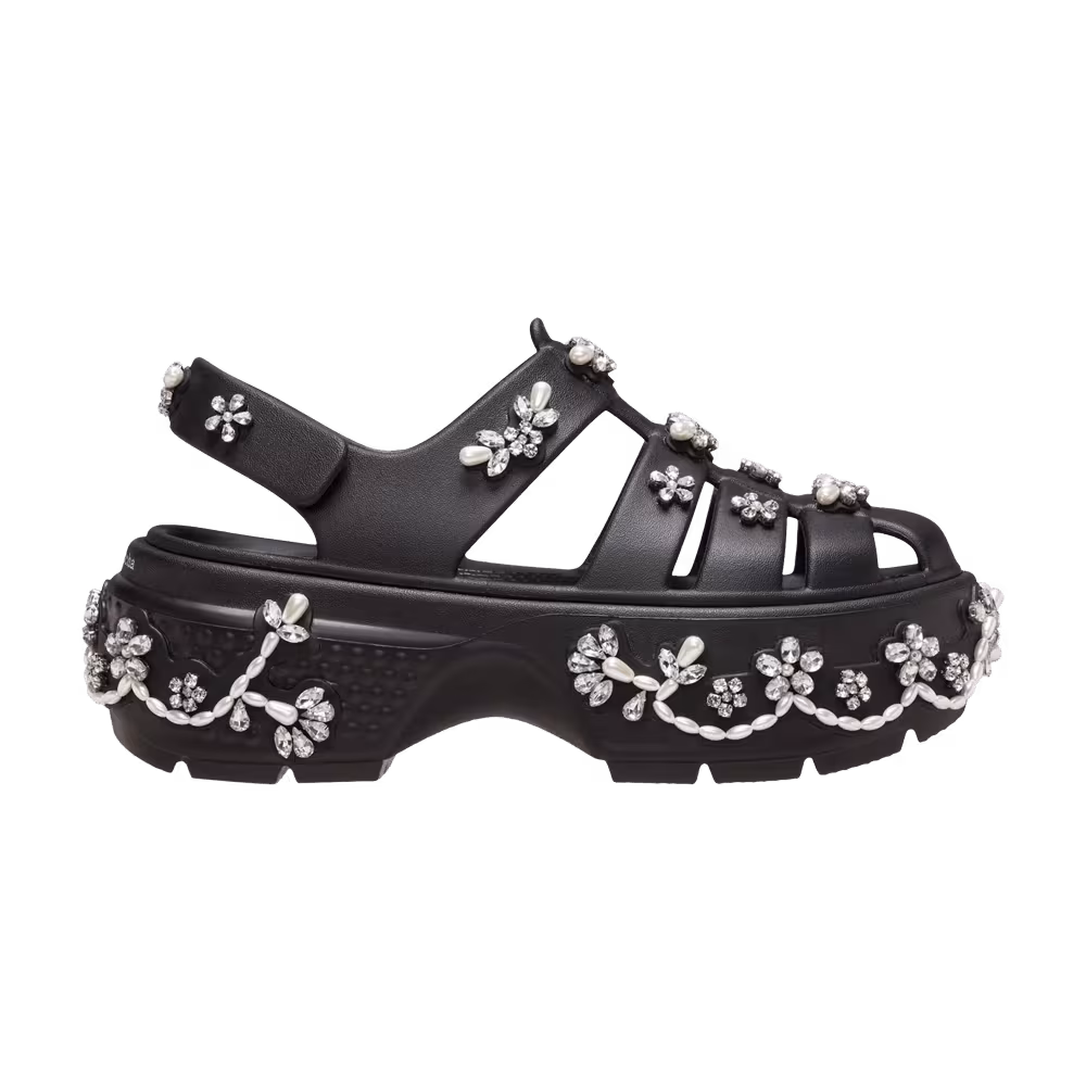 Simone Rocha x Crocs Stomp Fisherman Sandal Black