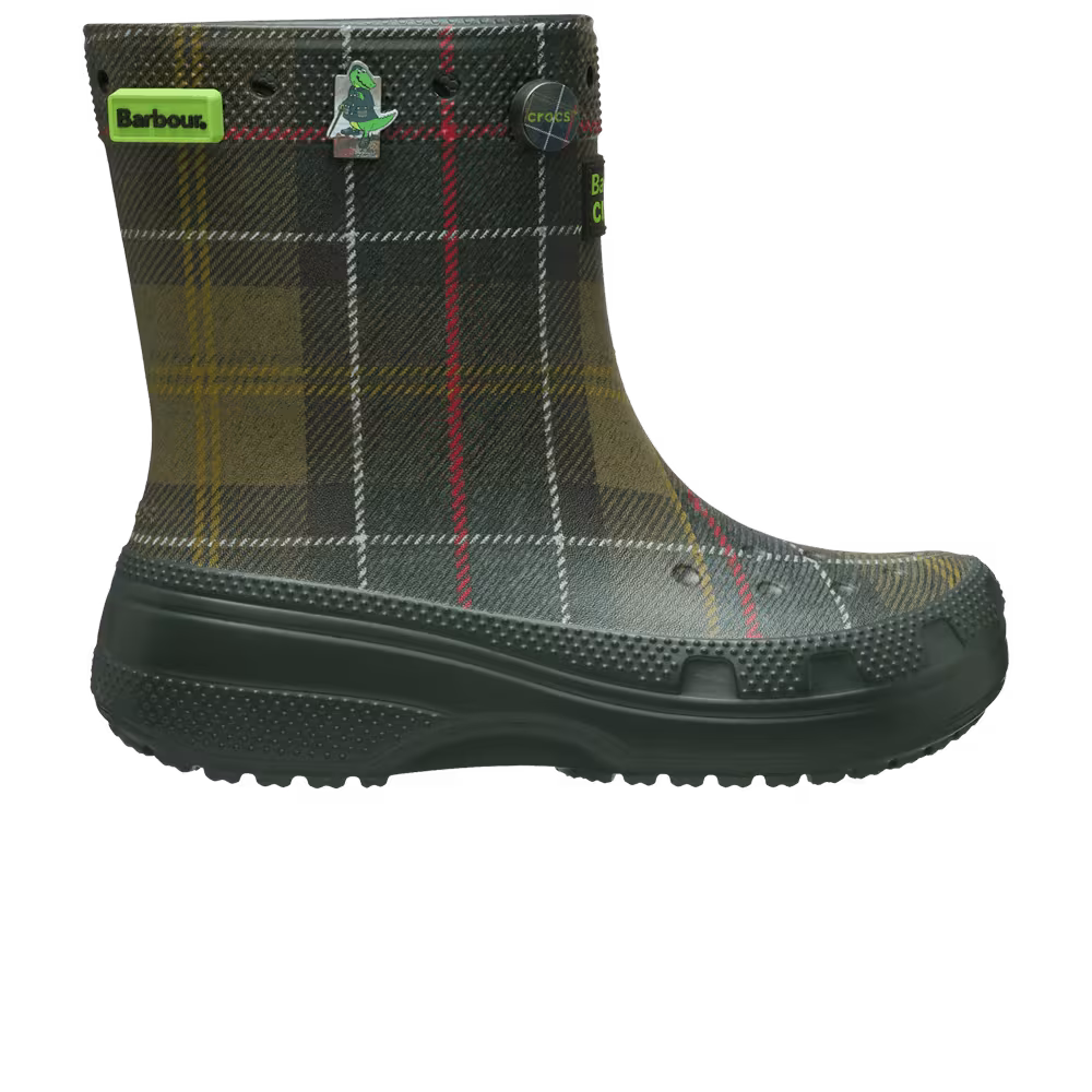Barbour x Crocs Classic Boot Kelp Plaid