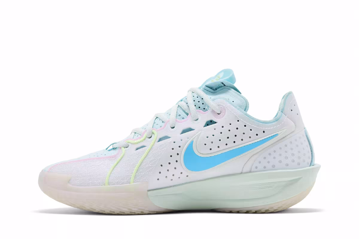 Nike WmnsAir Zoom GT Cut 3 EP White Aquarius Blue, view 4