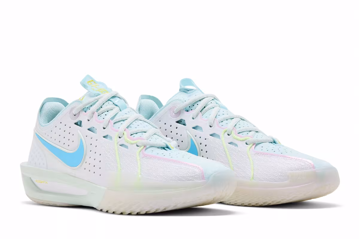 Nike WmnsAir Zoom GT Cut 3 EP White Aquarius Blue, view 9