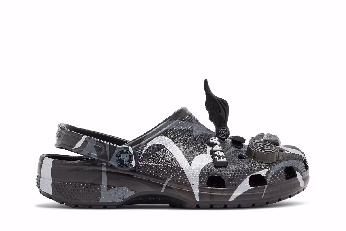 CLOT x Crocs Classic Clog Black, view 2