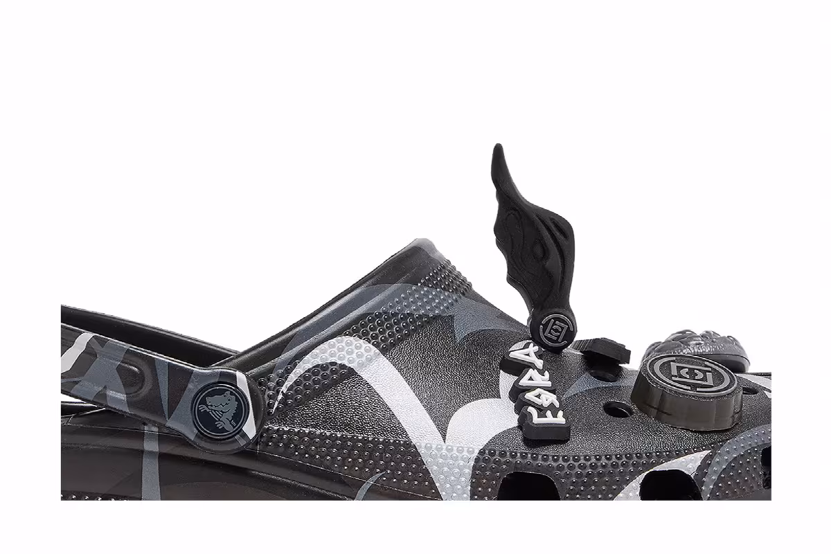 CLOT x Crocs Classic Clog Black, view 3