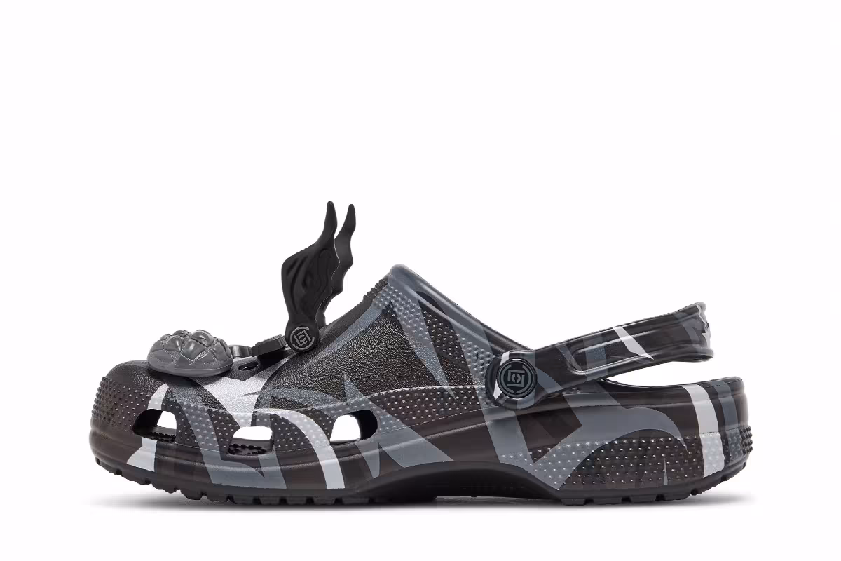 CLOT x Crocs Classic Clog Black, view 4