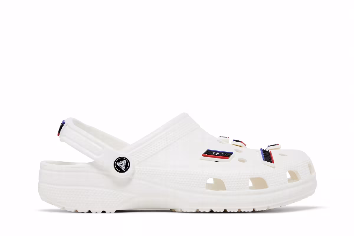Palace x Crocs Classic Clog White, view 2