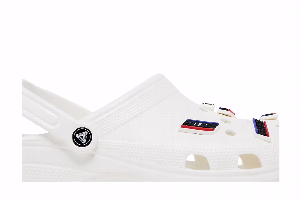 Palace x Crocs Classic Clog White, view 3