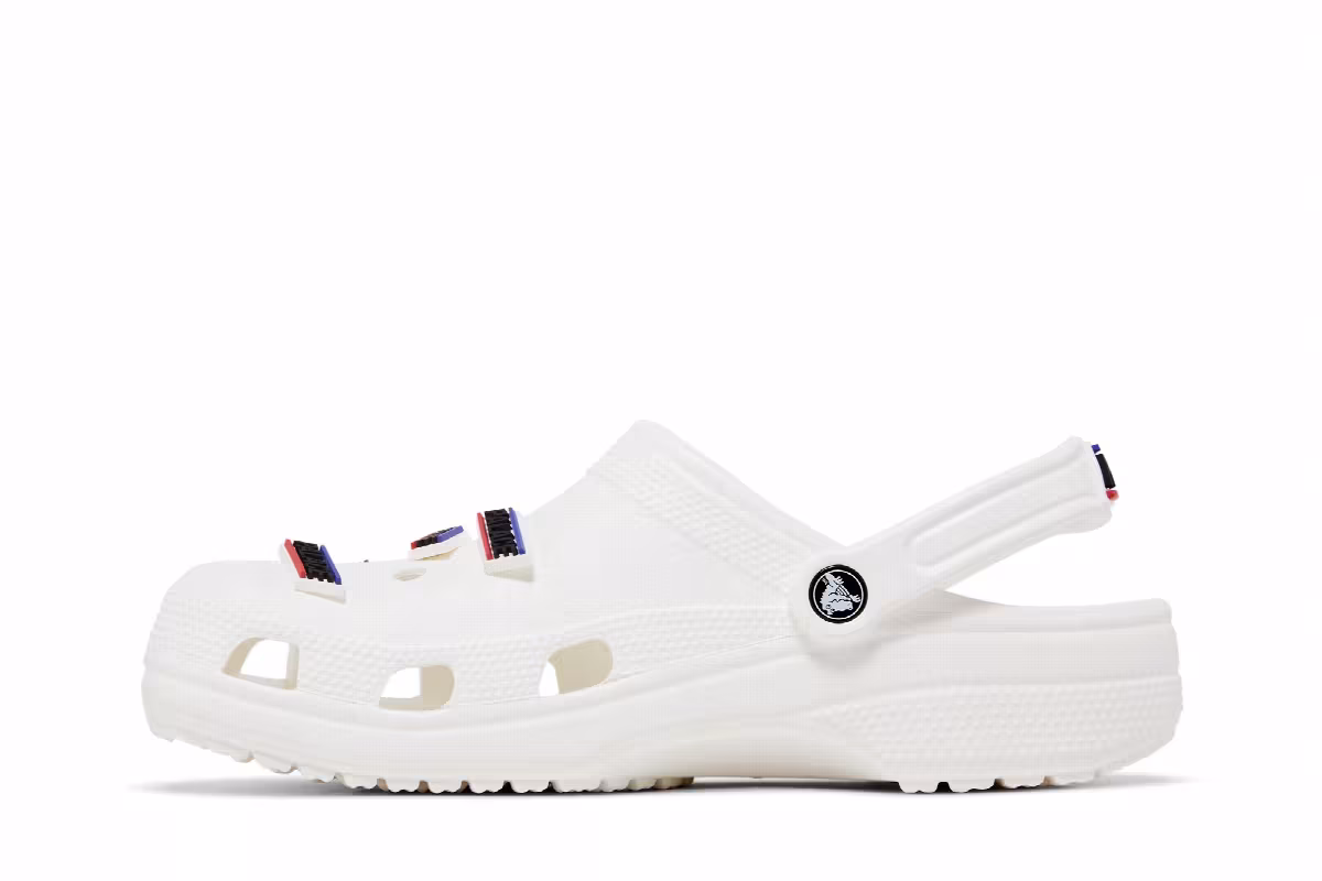 Palace x Crocs Classic Clog White, view 4