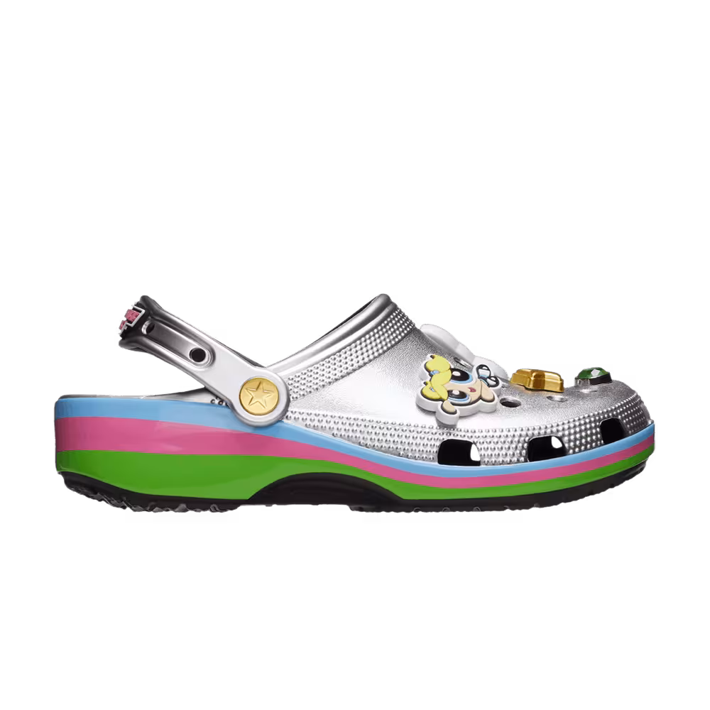 The Powerpuff Girls x Crocs Classic Clog Metallic Silver