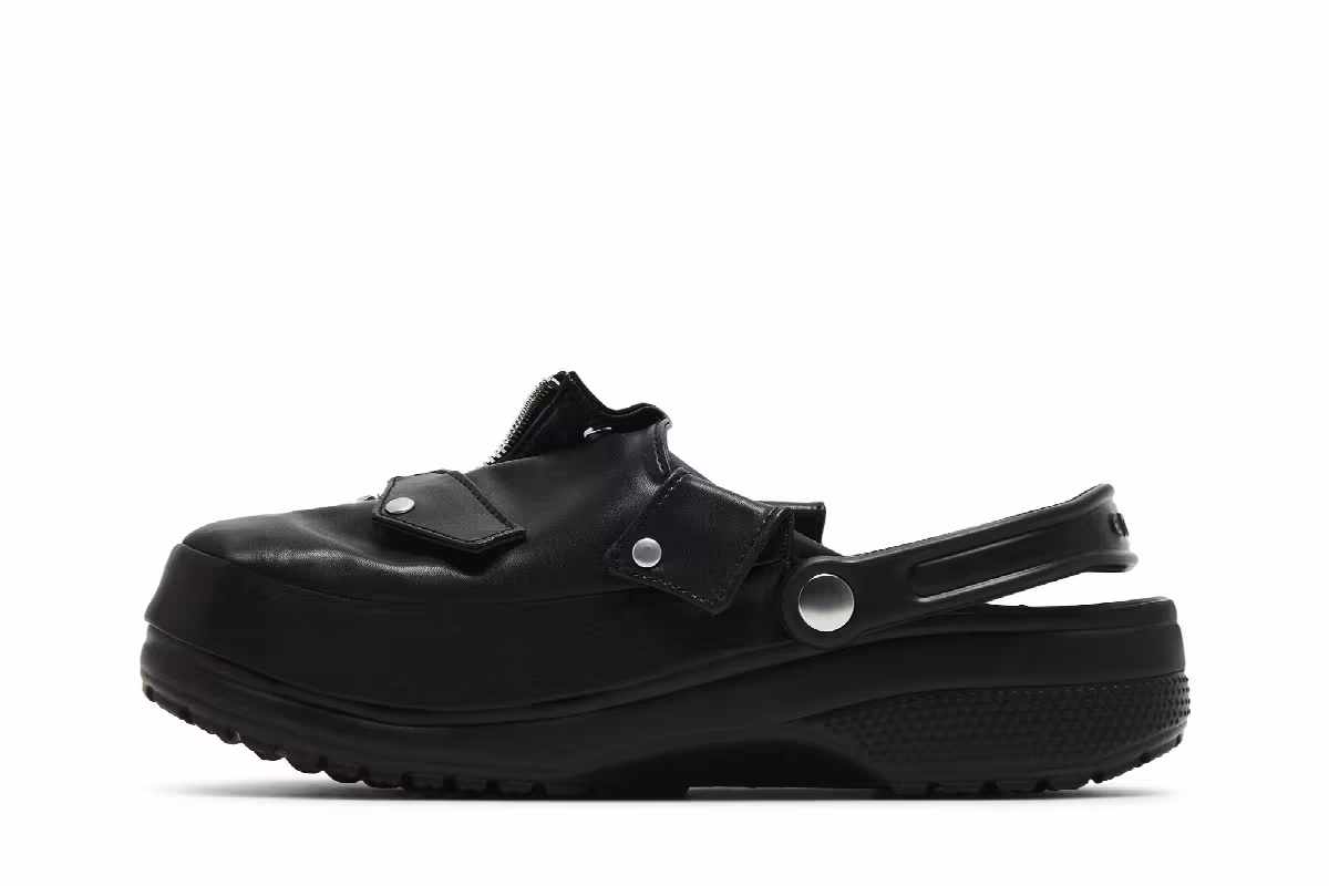 BEAMS x Crocs Classic Clog Leather Riders, view 4