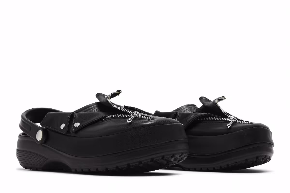 BEAMS x Crocs Classic Clog Leather Riders, view 9