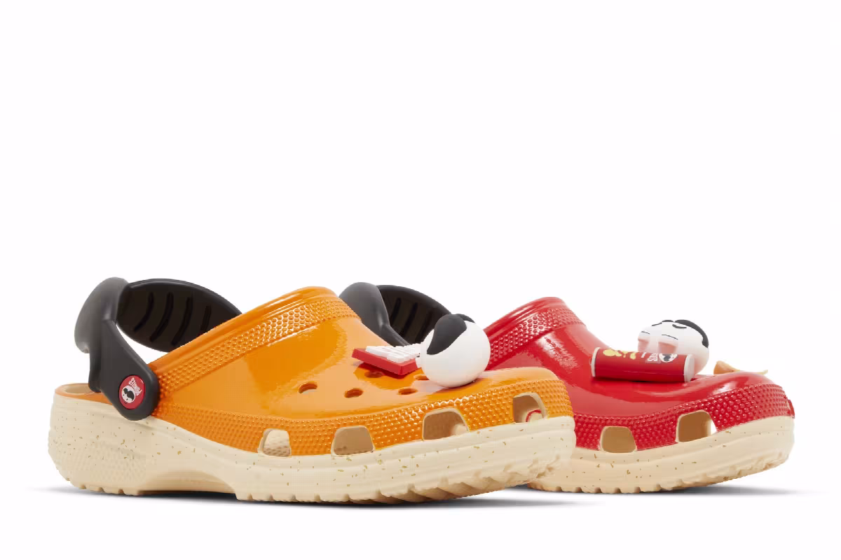 Pringles x Crocs Classic Clog Orange Red, view 9