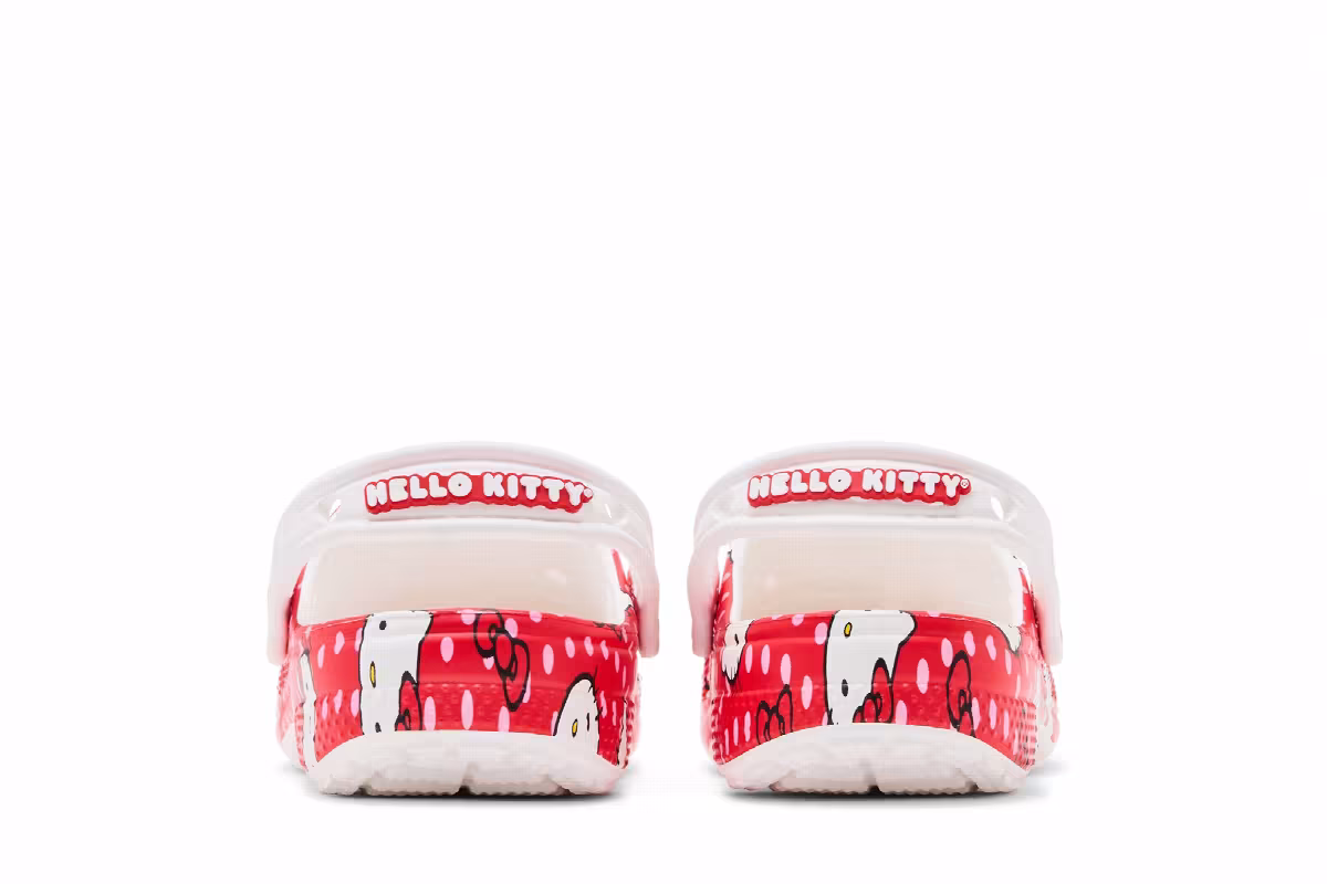 Hello Kitty x Crocs Classic Clog Kids Red Polka Dots, view 7