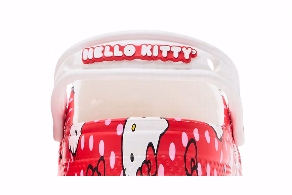Hello Kitty x Crocs Classic Clog Kids Red Polka Dots, view 8