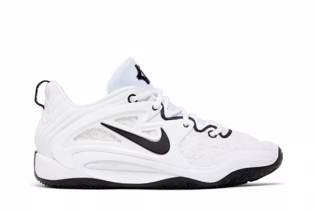 Nike KD 15 TB White Black, view 2