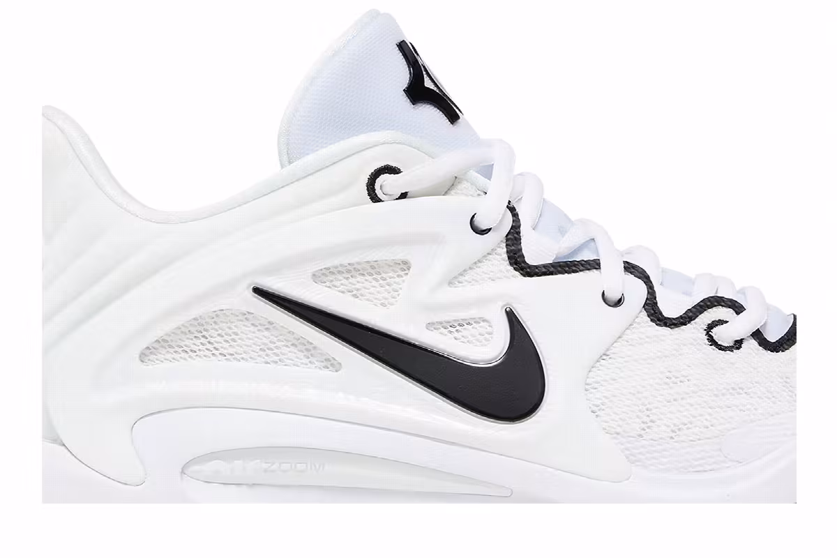 Nike KD 15 TB White Black, view 3