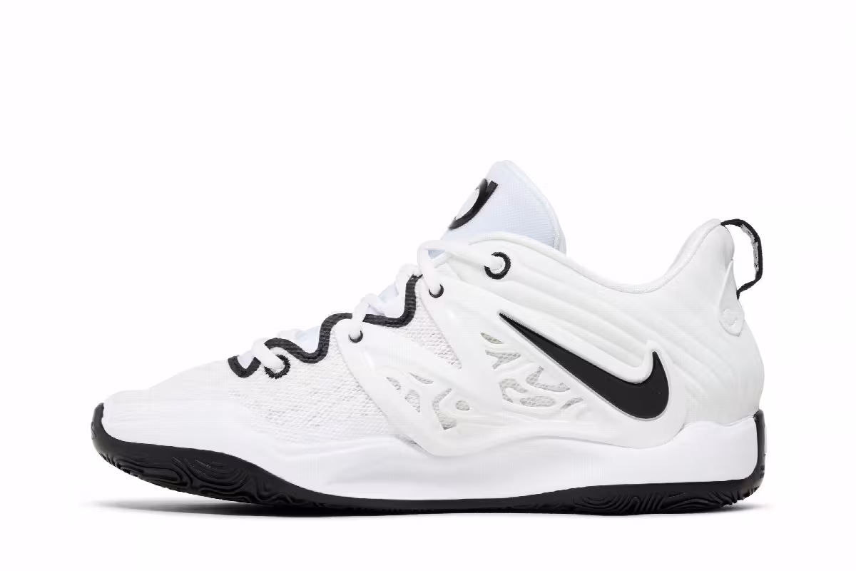 Nike KD 15 TB White Black, view 4
