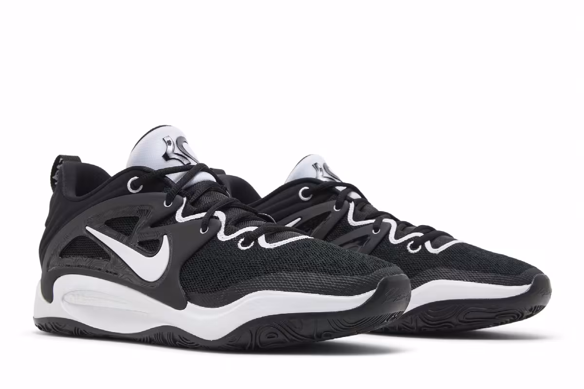 Nike KD 15 TB Black White, view 9