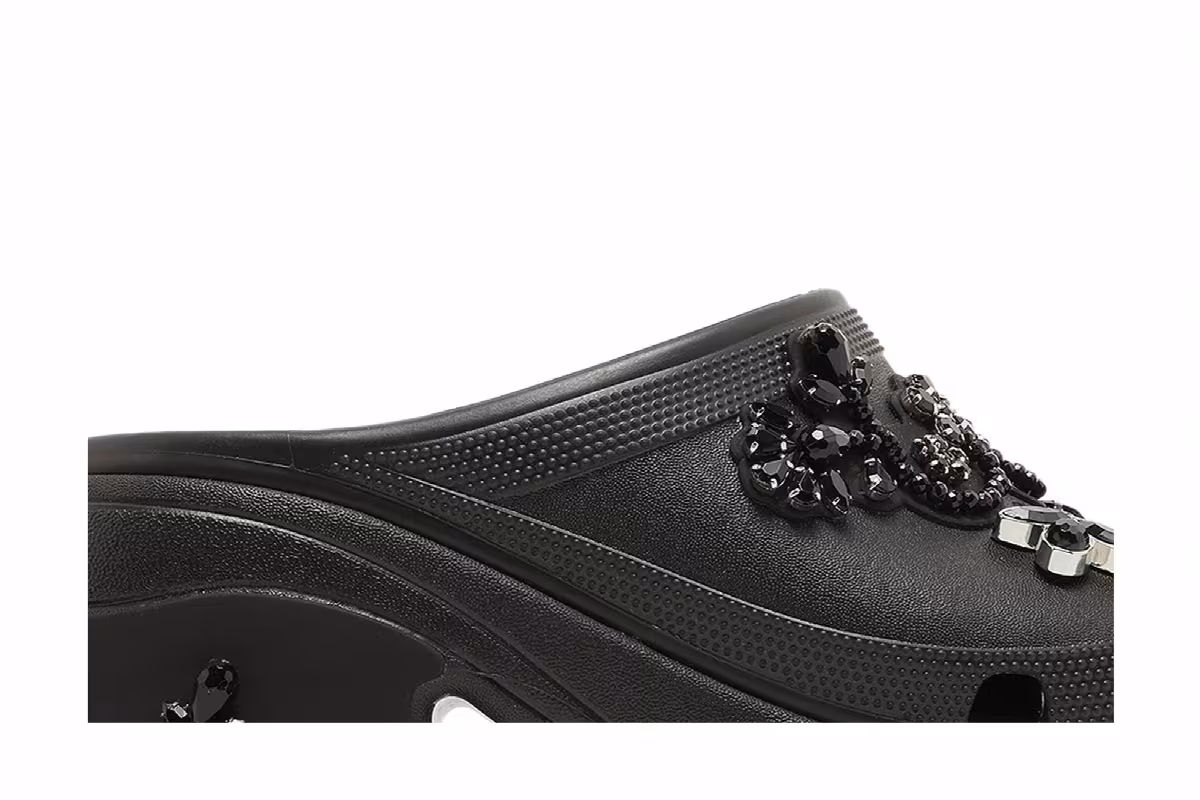 Simone Rocha x Crocs Siren Clog Black, view 3