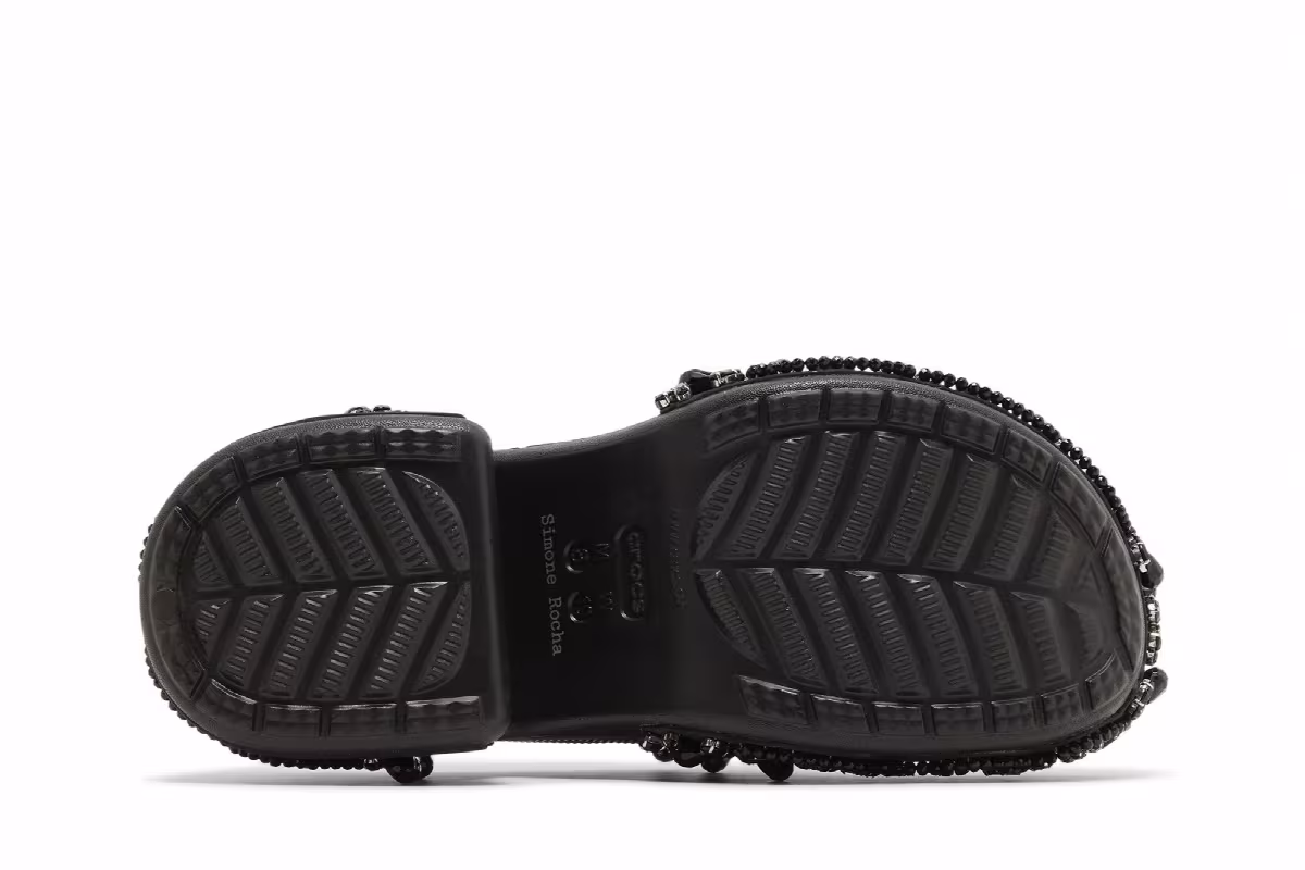 Simone Rocha x Crocs Siren Clog Black, view 5