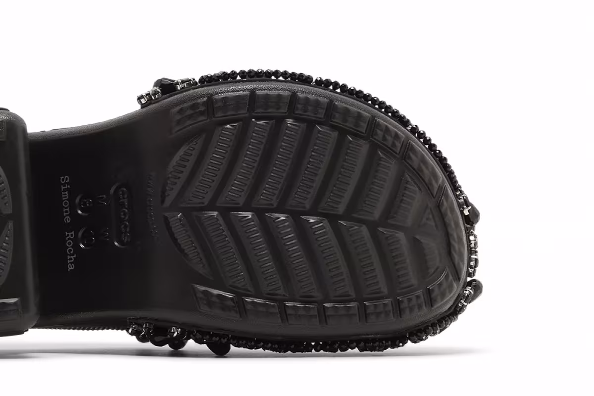 Simone Rocha x Crocs Siren Clog Black, view 6