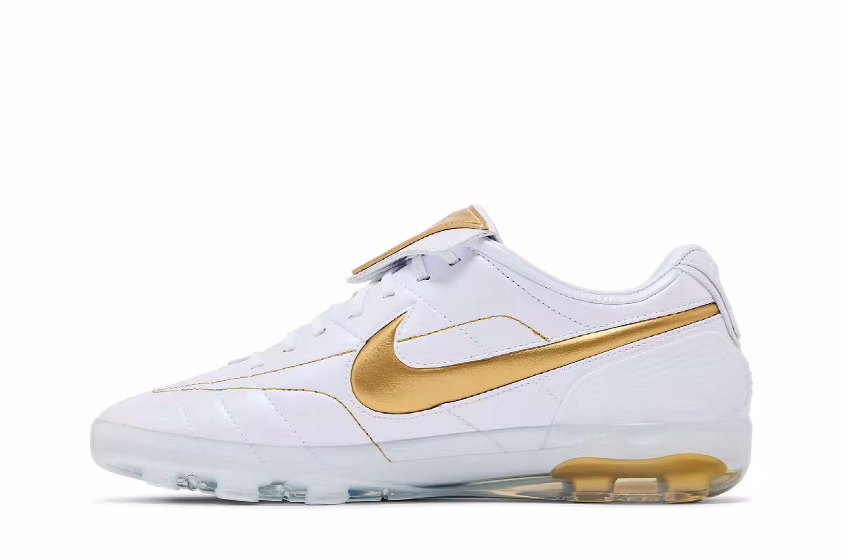 Nike Cryoshot Tiempo Legend R10 White Metallic Gold, view 4