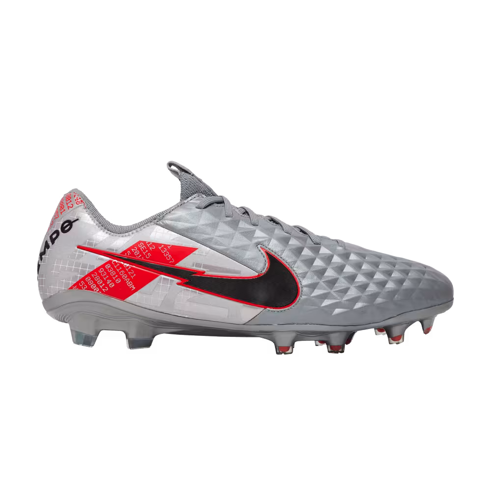 Nike Tiempo Legend 8 Elite FG Metallic Grey Crimson
