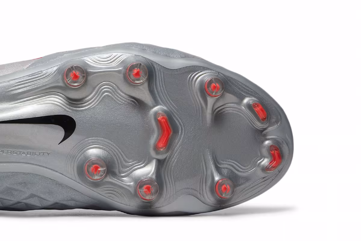 Nike Tiempo Legend 8 Elite FG Metallic Grey Crimson, view 6