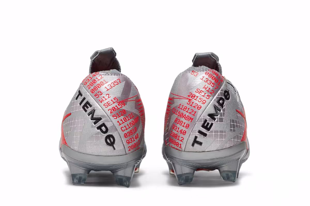 Nike Tiempo Legend 8 Elite FG Metallic Grey Crimson, view 7